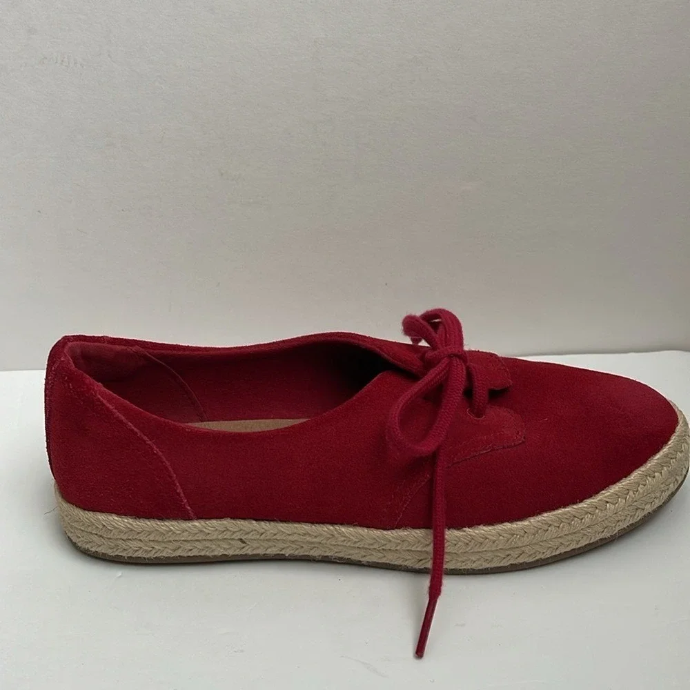 Clarks Collection Women's Red‎ Espadrille Loafers Sneakers 8
